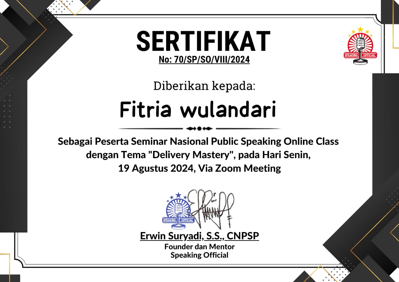 Certificate 1